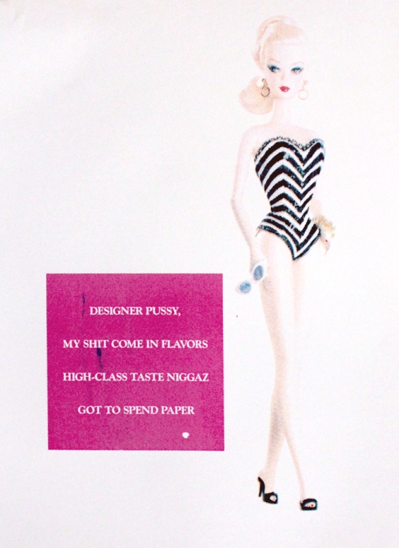High Class: a silkscreen poster inspired by Barbie & Lil Kim, by Kate Brady